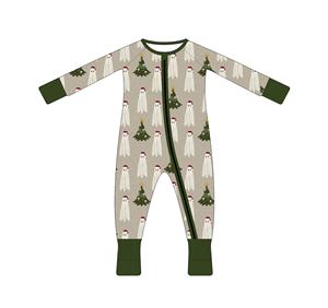 Shrekk más nuevo de dibujos animados monstruo bebé niño mameluco manga larga Footie algodón de bambú 2 maneras bebé cremallera - Product Image 3