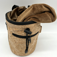 Sac à craie en nylon brodé avec poche à fermeture éclair Accessoire d'escalade adapté aux voyages