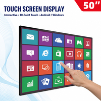 Kızılötesi/kapasitif 1080P 4K dokunmatik ekran 32 42 50 55 65 inç USB arayüzü ile interaktif monitör