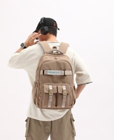 Mochilas Impermeables Masculinas, Mochila de Viaje Juvenil con Bolsillos Delanteros con Solapa, Mochila Escolar Multicompartimentos para Viajes Diarios