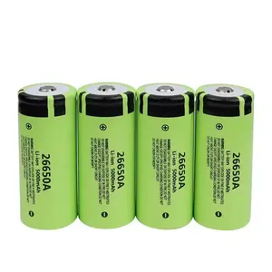 Bateria de alta capacidade 26650 5000mAh Recarregável 3.7V 26650 Bateria de íon de lítio 26650A 5000mAh 3.7V Bateria de lítio para lanterna LED