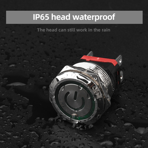 Nhà Máy Tốt Nhất Bán 22Mm Đầu Phẳng Biểu Tượng Điện 20A Đẩy Nút Chuyển Đổi 4Pin Đẩy Không Thấm Nước Nút - Product Image 4