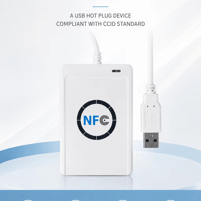 ACR122U NFC Card Reader/Writer 13.56MHz RFID USB Interface Smart Card Reader for 134.2kHz Frequency