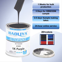 Revêtement liquide haute performance HAOLIYA C123 1K violet, respectueux de l'environnement, pour usage automobile et industriel, entretien de la carrosserie