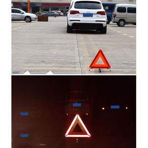 Bande réfléchissante triangulaire <span class=keywords><strong>pour</strong></span> voiture, panneau d'avertissement de panne d'urgence, rouge, sécurité routière, danger pliable, accessoires automobiles - Product Image 2