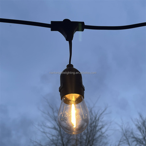 Luces colgantes impermeables de Navidad para exteriores, modelo S14 10m, 10 bombillas, cadena conectable, luces LED - Product Image 6