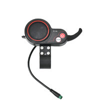 Compteur de vitesse LCD TF-100 le plus vendu avec affichage coloré par segments pour trottinette électrique et moto (60V, 48V, 36V)