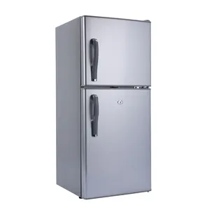 Refrigerador portátil con energía solar de energía verde, refrigerador doméstico de gas de 12V 24V CC, refrigerador congelador superior de 118 litros