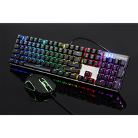 Keyboard dan Mouse Gaming Combo CK888 RGB dengan Lampu Latar Warna Merah