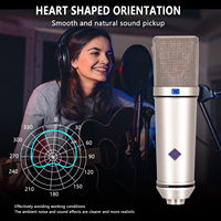 87 Microphone à condensateur AI XLR Microphone de studio cardioïde professionnel pour l'enregistrement de podcasting Voix sur Streaming Home Studio