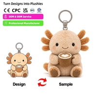 Peluche Animale Personnalisée en Coton 15D, Modèle Axolotl Anime Réduit, Jouet en Peluche