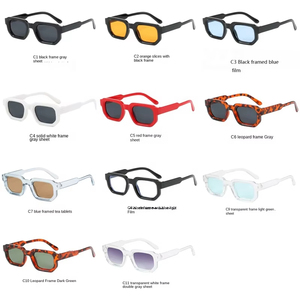 แว่นกันแดดวินเทจปี 2025 สำหรับผู้ชาย สไตล์พังก์ แบรนด์หรู กรอบสีดำ พร้อมอะซิเตทสีแดง Menpecs สำหรับผู้ชาย - Product Image 4