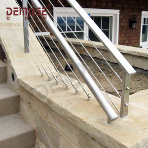 Mới nhất hiện đại Thiết kế thép không gỉ <span class=keywords><strong>Composite</strong></span> lan can dây tay vịn cho biệt thự hiện đại phong cách bê tông lan can tay vịn - Product Image 5