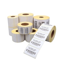 Étiquette autocollante en papier imprimé pour emballage rouleau de bâton de code à barres 75*120 logo papier d'étiquette d'expédition personnalisée