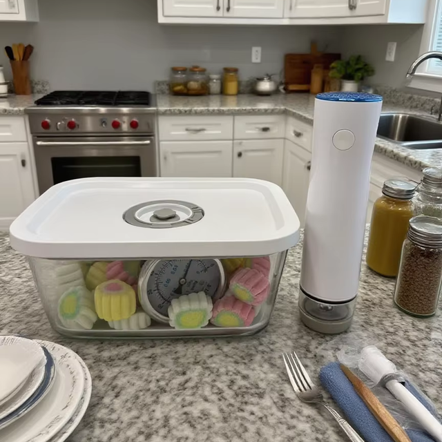 Portable Rechargeable Mini Vacuum Sealer Handheld Lithium Battery Vacuum Machine Reusable Plastic Material Sealing Food Vacuum