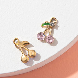 Cereza perla DIY colgante pulsera moda Color aleación galvanoplastia chica joyería accesorios para la fabricación de joyas - Product Image 2