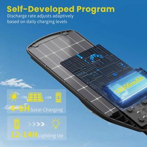 ไฟถนนโซลาร์เซลล์แบบรวม LED กำลังไฟ 200W 300W 500W ราคาโรงงาน โพลีคริสตัลไลน์ สำหรับภายนอกอาคาร IP65 ใช้ไฟ AC พร้อมแบตเตอรี่ - Product Image 3