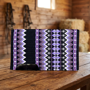 Tapis de selle western en feutre de laine de Nouvelle-Zélande avec doublure en tissu pour l'équitation, design personnalisable - Product Image 2