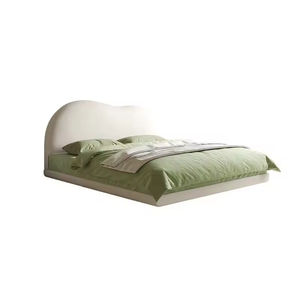 Moder Floating Loft Up-holstered Beds <span class=keywords><strong>lit</strong></span> <span class=keywords><strong>suspendu</strong></span> crème style princesse <span class=keywords><strong>lit</strong></span> usine boule ronde Led lampe <span class=keywords><strong>de</strong></span> table pour <span class=keywords><strong>chevet</strong></span> hôtel - Product Image 4