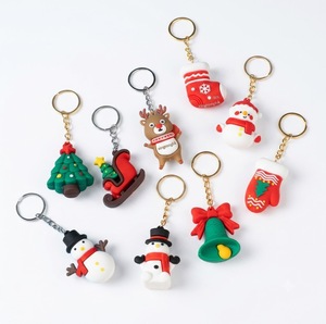 3D Custom Xmas PVC Keychain Soft Rubber Christmas <b>Key</b> <b>Ring</b> Plastic <b>Key</b> Chains - Product Image 1