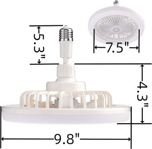 Ventilateur de plafond LED moderne avec lumière et télécommande, 3 couleurs à intensité variable, rotatif à 360°, idéal pour chambre et hôtel, avec douille E27 - Meilleure vente - Product Image 4