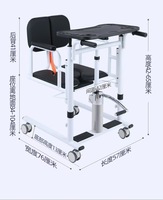 Chaise de douche mobile réglable en hauteur en acier inoxydable avec coussin pour personnes âgées – Aide au transfert
