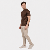 T-shirt Homme en Coton Mercerisé de Haute Qualité, Livraison Rapide, 200 Grammes, Séchage Rapide, Respirant, Manches Classiques, Style Business Décontracté