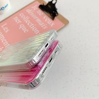 Étui de téléphone magnétique antichoc en TPU+acrylique avec support de carte de charge sans fil, effet miroir dégradé transparent, pour services professionnels