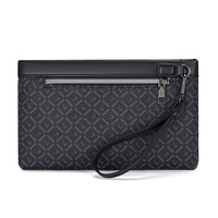 Tas Selempang Kulit PU Kapasitas Besar untuk Pria, Desain Fashion, Dompet, dan Clutch Bag Bisnis