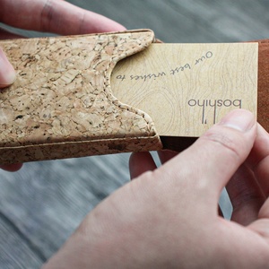 Boshiho Hot Sell Customized Logo Vegan Cork Card Holder <b>RFID</b> Blocking Slim Card Holder Eco Friendly <b>Wallet</b> for Women - Product Image 5