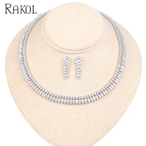 Conjunto de Joyería de Boda Rakul SP060 Chapado en Oro Blanco con Circonitas - Joyería Elegante para Fiestas - Product Image 5