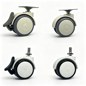 Roulettes de qualité médicale, roulettes d'hôpital silencieuses avec frein, roues pivotantes en polyuréthane pour chariot médical, lit, poteau à perfusion - Product Image 4