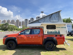 Module <span class=keywords><strong>de</strong></span> <span class=keywords><strong>camping</strong></span> escamotable pour pick-up, 3 couchages, <span class=keywords><strong>avec</strong></span> douche, toilettes, cuisine, réfrigérateur et panneaux solaires - Product Image 2
