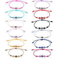 Bracelet tressé ajustable CYNYA, best-seller, avec œil maléfique en cristal et strass, pour garçons et filles, mode, haute qualité