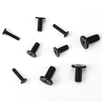 100pcs/bag 304 Stainless Steel Black Zinc Plated Cross Ultra Thin Flat Head Machine Screw M2 M2.5 M3 M4 M5 M6 Laptop Screws