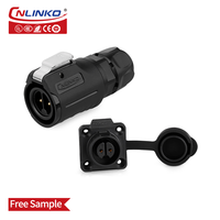 CNLINKO étanche prise de courant électrique 2Pin IP68 fil câble 12V connecteur 2 broches push pull connecteur industriel