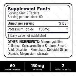 Ioduro di Potassio Integratore Iodoral Iodio per il Supporto della Tiroide Compresse di Ioduro di Potassio, Capsule di Vitamine e Minerali Quotidiane - Product Image 5