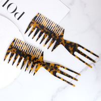 Peigne en Acétate LISI Trident Fishbone pour Coiffure, Accessoire de Coiffure Professionnel, Peigne de Salon Léger et Durable, Fabrication Personnalisée ODM OEM