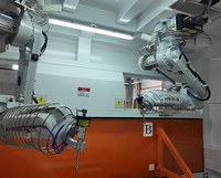Máquina de chorro de agua robótica Industrial, corte de agua, piezas interiores automotrices, robot, cortadores de chorro de agua cnc