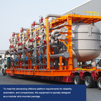 Filtre modulaire double médium haute efficacité pour le traitement des eaux offshore, élimination des solides suspendus dans l'huile