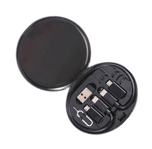 Kit adaptateur multi-câbles de voyage PD 60W 6-en-1 convertisseurs de câble de données de charge boîte de rangement de cartes miroir en cuivre pur pour l'utilisation de l'imprimante - Product Image 5