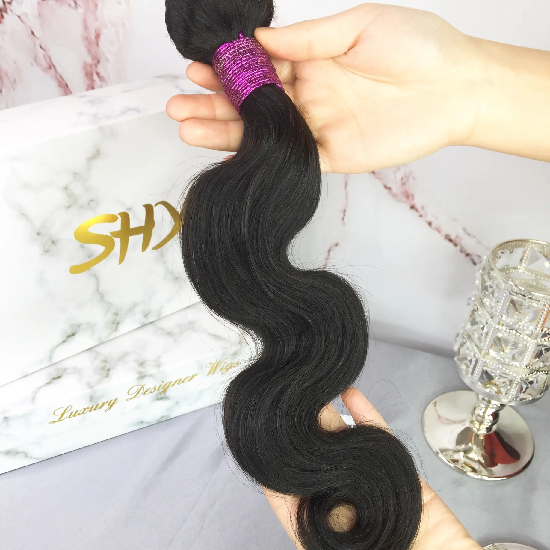 Extension de cheveux naturels Body Wave style brésilien, vente en gros depuis l'usine