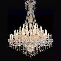 Grand lustre d'escalier K9 éclairage de foyer en verre de Murano de luxe avec télécommande lustre en cristal pour restaurant en gros