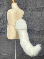 Queue de renard en fausse fourrure pelucheuse, ceinture réglable, accessoire de costume pour cosplay, fête d'anime, Halloween, jeu de rôle