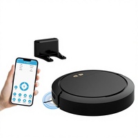 Robot Pintar Penyedot Debu Motor Tanpa Sikat Menyapu Mengepel All-in-One USB 2000Pa Hisap WiFi Kontrol Suara Pengisian Ulang Otomatis