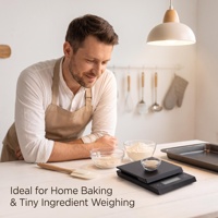 Balance de cuisine numérique noire à deux niveaux avec bol en verre, pour la pâtisserie, la levure, le café et la pesée, avec minuteur