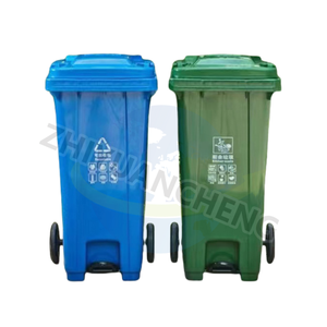 Vendita calda di rifiuti esterni da <span class=keywords><strong>120</strong></span> <span class=keywords><strong>litri</strong></span> con struttura in piedi grande contenitore di plastica con coperchio prezzo di fabbrica - Product Image 4