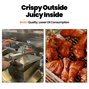 Friggitrice a Pressione Commerciale a Gas Stile Henny Penny PFG600, Friggitrice per Pollo a 4 Teste, Macchina per Friggere Pollo a Pressione - Product Image 4
