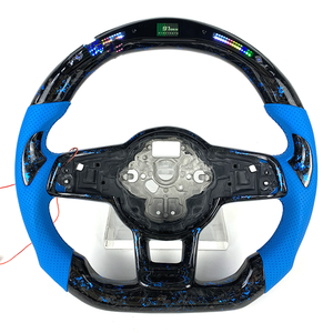 Volant en cuir pleine fleur compatible avec Volkswagen MK7 MK6 Golf7 Polo CC Jetta Tiguan <span class=keywords><strong>GTI</strong></span> R GTD GTS GTE GLI R-Line GOLF6 SCIROCCO - Product Image 1