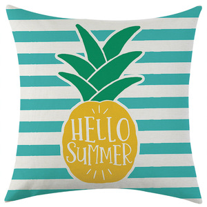 Nuevas fundas de almohada de lino con estampado de piña, muy vendidas en verano, cojines para sofá y fundas para respaldo, exclusivamente disponibles para - Product Image 2